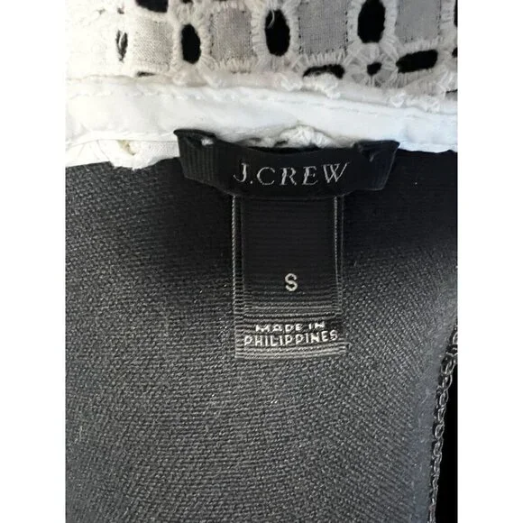 J. CREW RUFFLE WOMEN TOP, GREY/WHITE, WORK ATTIRE, WESTERN, COTTAGECORE - Picture 7 of 12